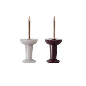 Factory Directly Supply Lidemei Ins Rose Gold Electroplating Transparent Push Pin Pushpin File Fixed Stationery Push Pins