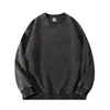 Washed round neck black