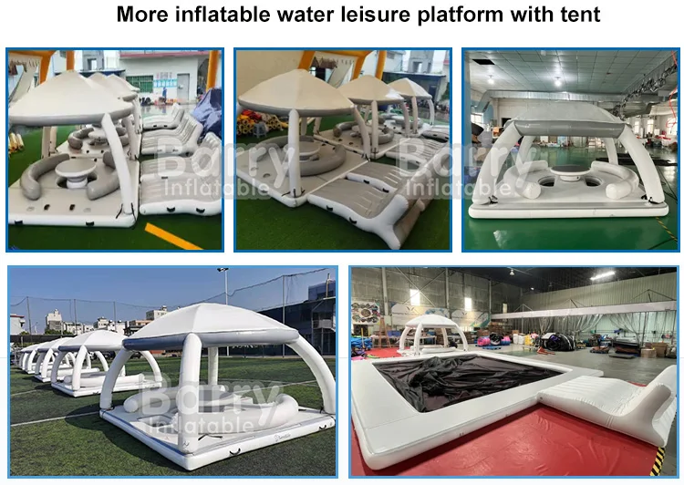Inflatable Island Floating Lounge - Perfect Water Fun