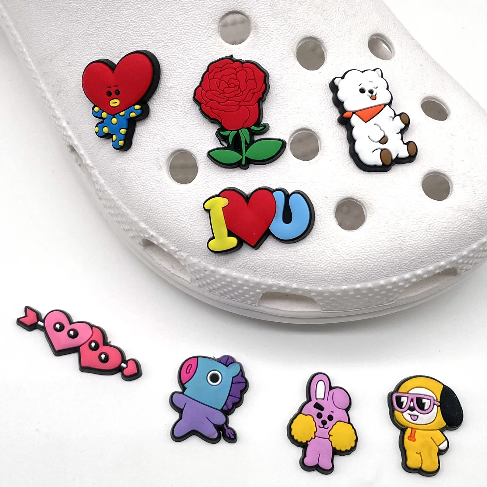 Wholesale Croc Charm Cute Korean Cartoon Pvc Soft Shoe Decoration