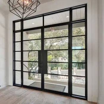 Alufront Customized European Standard Casement Glass Aluminum Door Simple Villa Interior Doors French Door