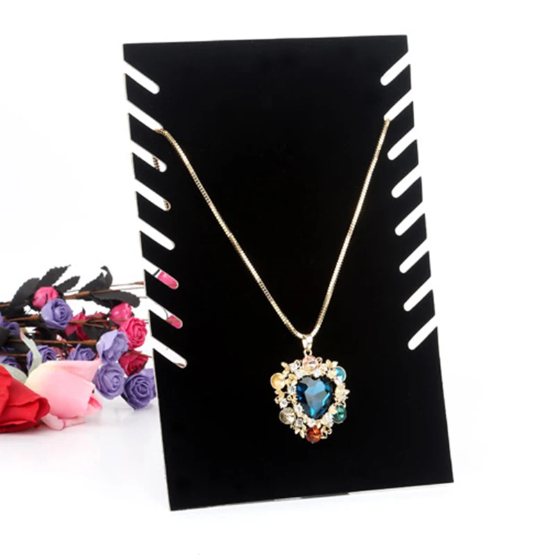 Simplicity Necklace Display Stand Velvet Linen Necklace Show Shopping Store Jewelry Display Stand