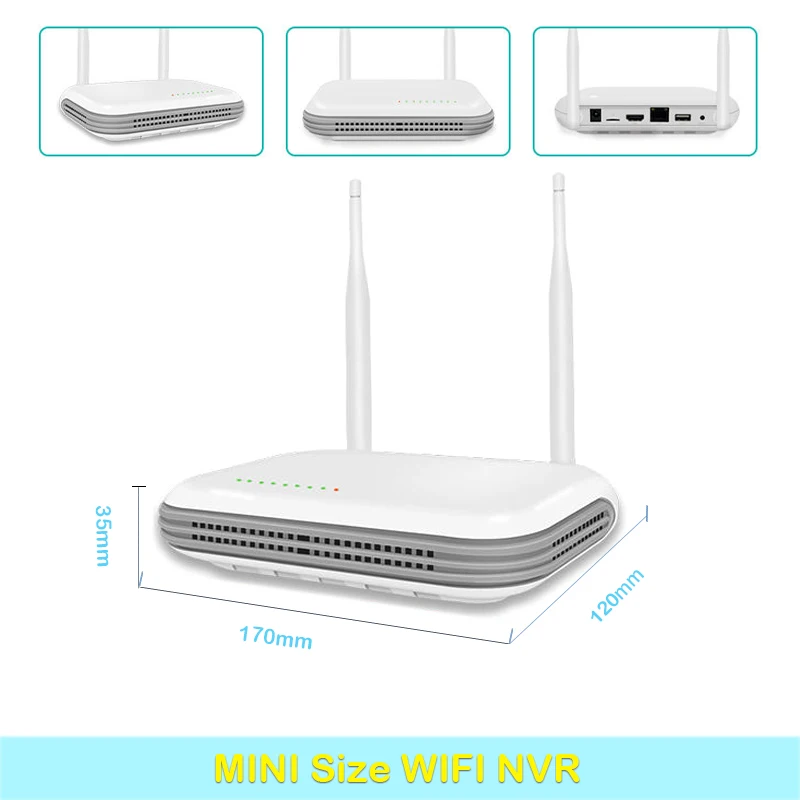 8CH Mini WiFi NVR Posiziona video Onvif Videoregistratore di