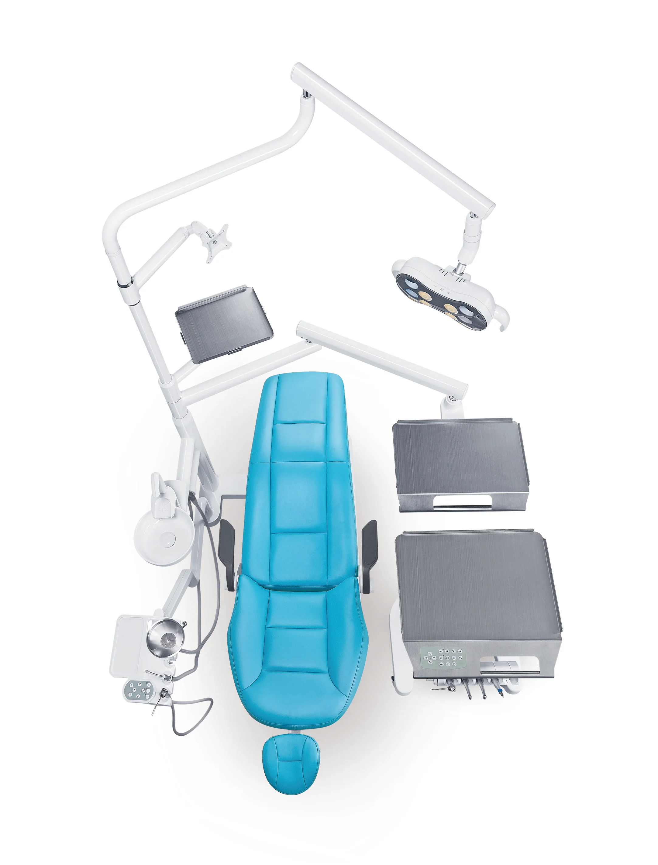 Advanced GD-S350 Electric Dental Implant Unit with Stainless Steel Dual Trays and Functional Assistant Board for Dental Chair
