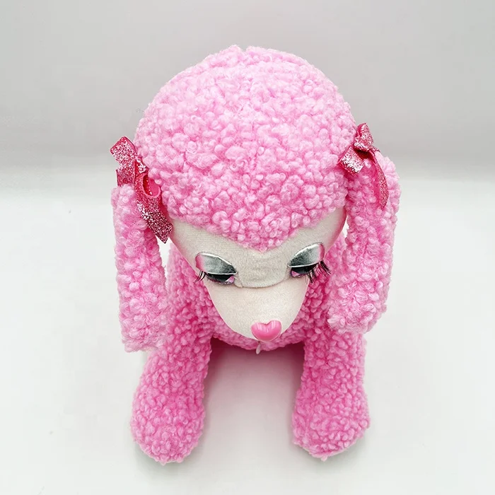 Shenzhen Factory OEM Custom Lovely Soft Stuffed Animals pink Dog Plush