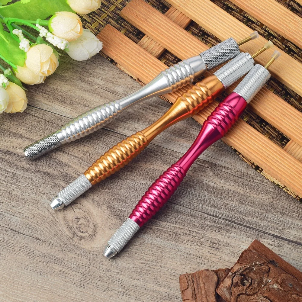 Manual Tattoo Pen Permanent Makeup Machine Microblading Pen for Lip Eyebrow Tattoo Tebori Pen for Tattoo Artist Tool