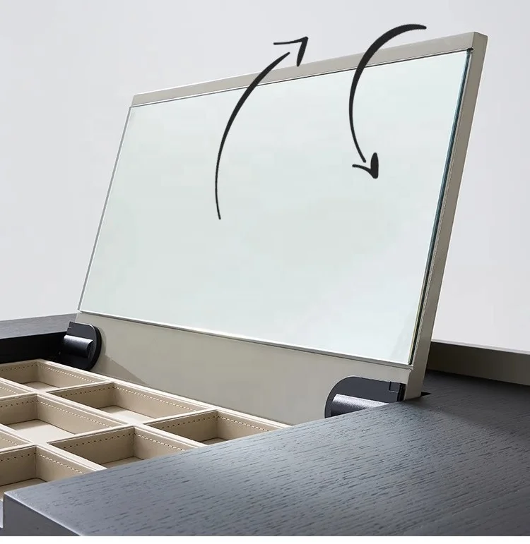 Modern Style Makeup Table Retractable Storage Cabinet Minimalist Dresser Table With Mirror Vanity Luxurious Dressing Table Set