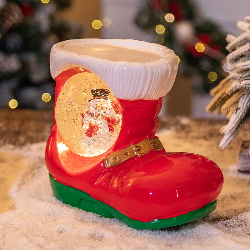 クリエイティブな新しいクリスマスブーツ、音楽とライト付きの