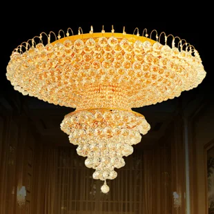 New Design Lamp False Ceiling for India Crystal Flat Chandelier Light