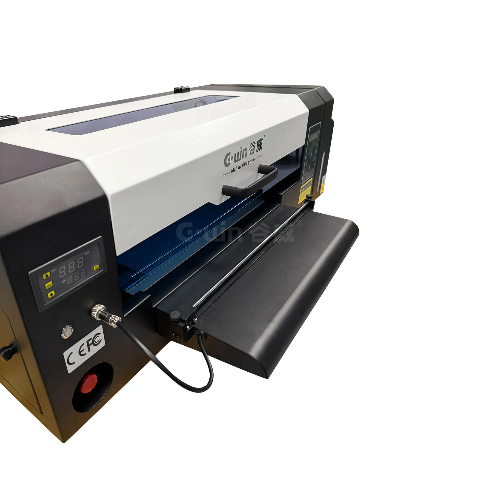 Gwin GW450 6 Color with Varnish Label Printing Machine Single Pass A3 Mini UV Led Roll to Toll Sticker Printer
