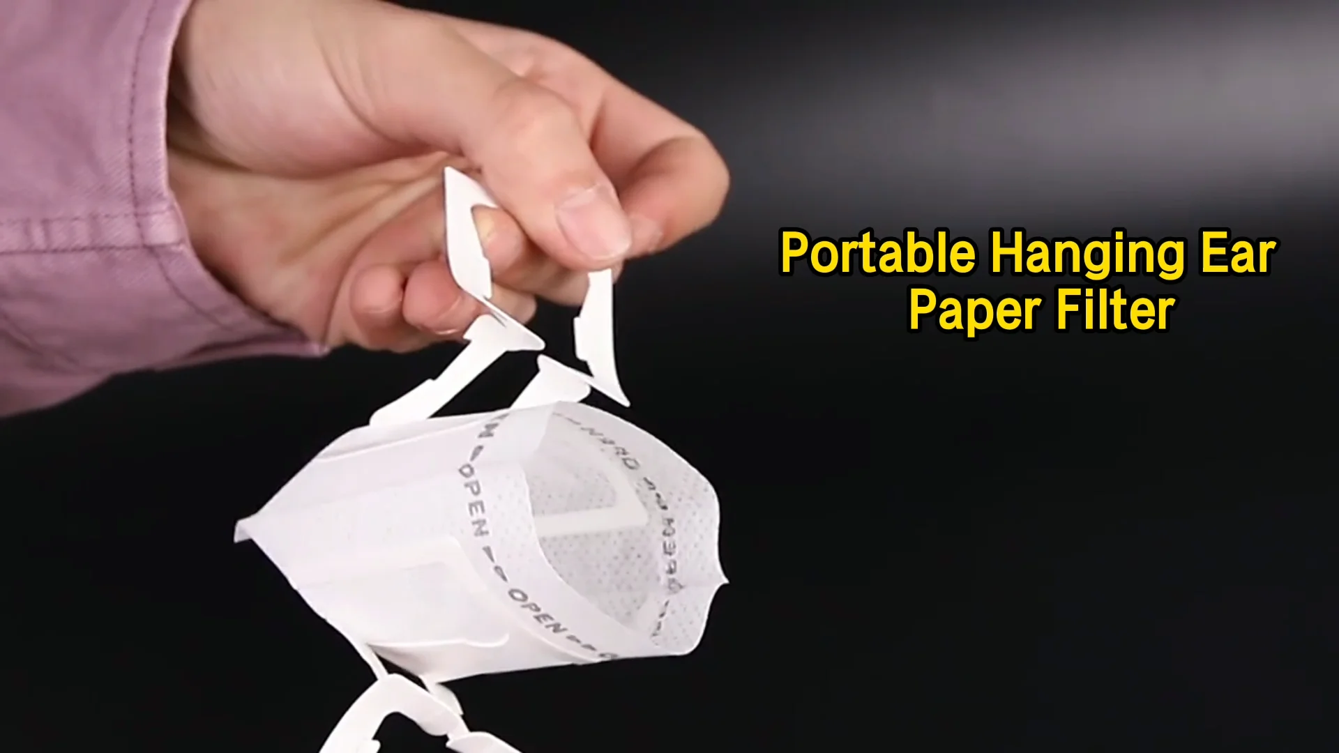 Portable Custom Printing Cold Brew Disposable Packaging Set Hanging Ear