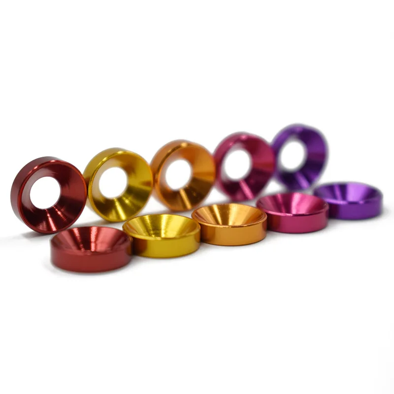 Cnc Anodied Color Countersunk Washers M6 Jdm Modification Aluminum ...