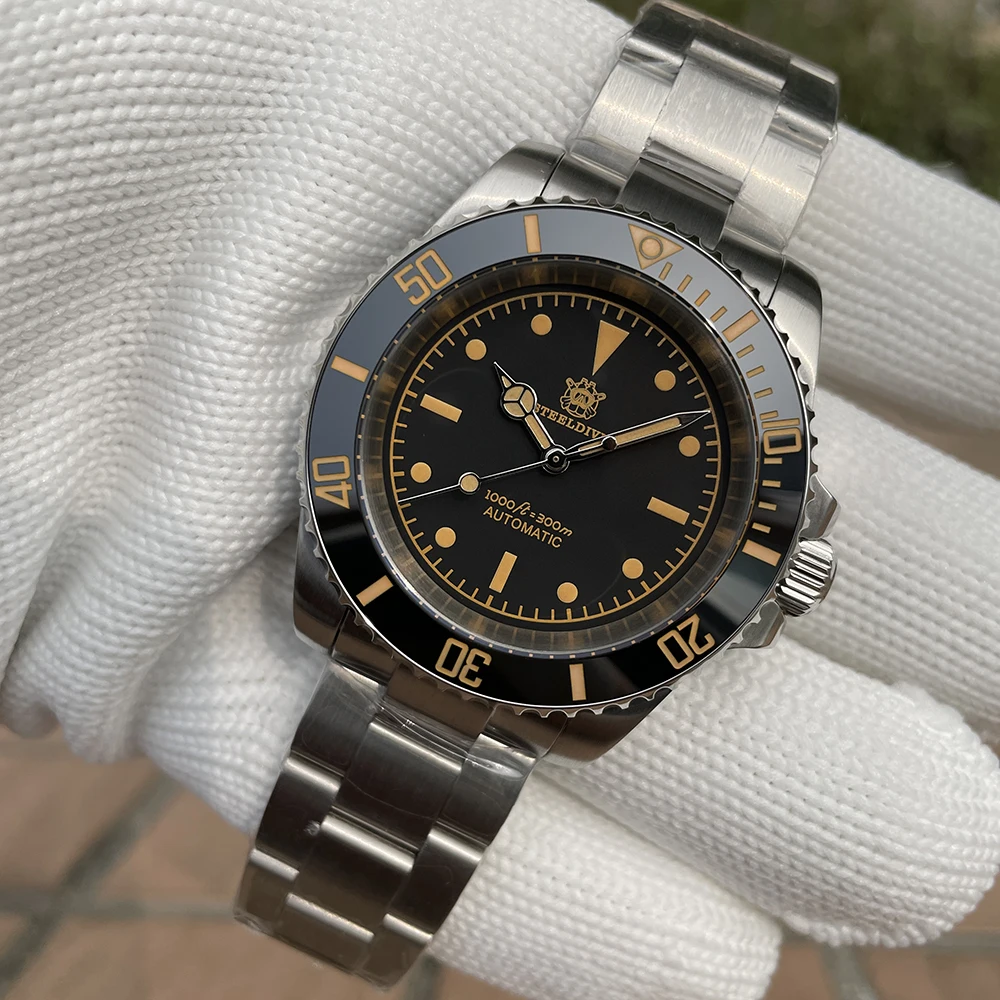 NC Steeldive SD1934 Orologio Subacqueo Automatico Uomo - NH35, Vetro Zaffiro, 20 Bar, Quadrante Blu Corallo - Acciaio 316L