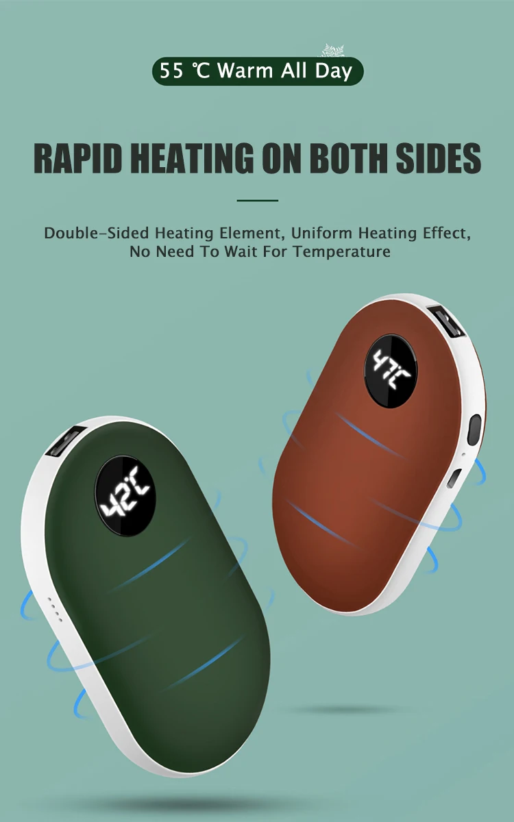 Customize Hand Warmer Reusable Power Bank Electric Portable Heater Gift