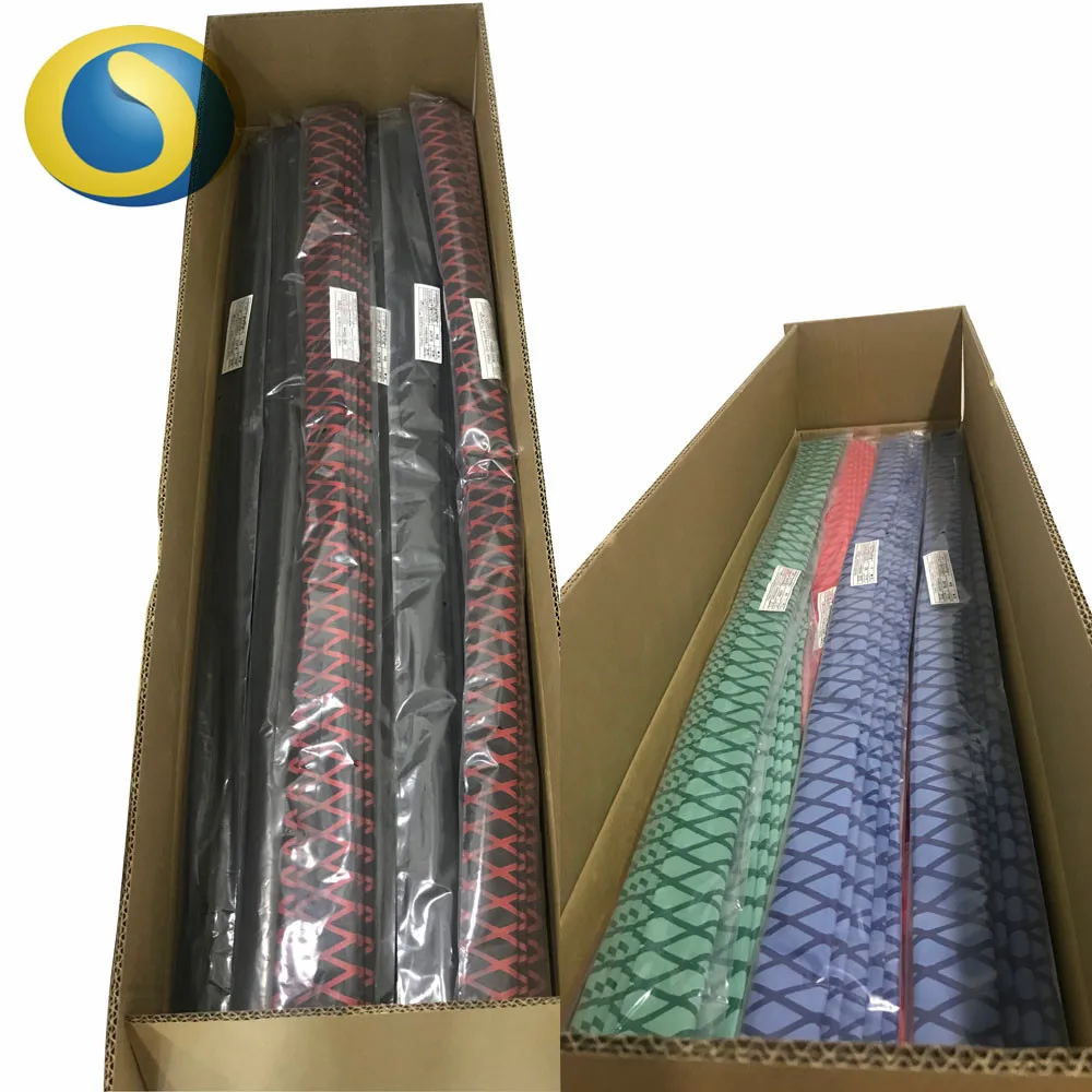 Rohs Passed X Flocked Pattern 20mm Black Nonslip Heat Shrink Tube For