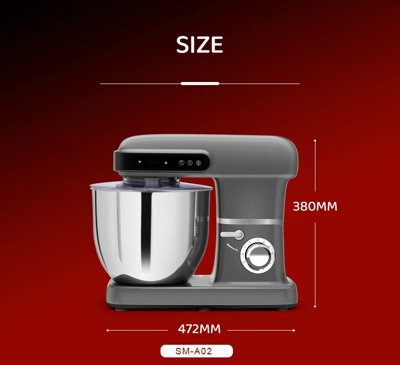 Household Stand Mixer High Power Capacity 2200w 10l Cake Bread Dough