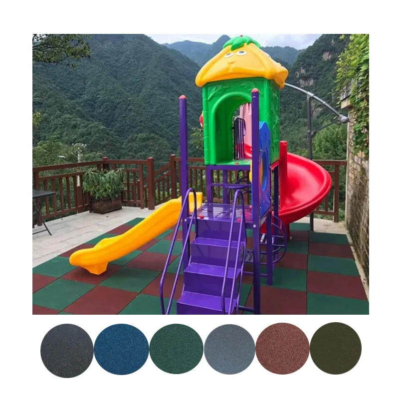 Safety Outdoor Indoor Kindergarten Garden Park School Playground Gym Rubber  Flooring Mats Tiles