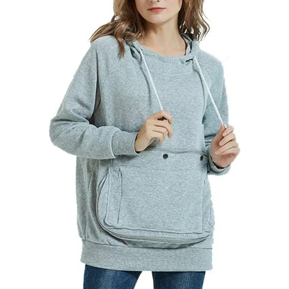 Long Sleeve Fleece Kangaroo Pullover Dog Cat Carrier Hoodies Pet Pouch