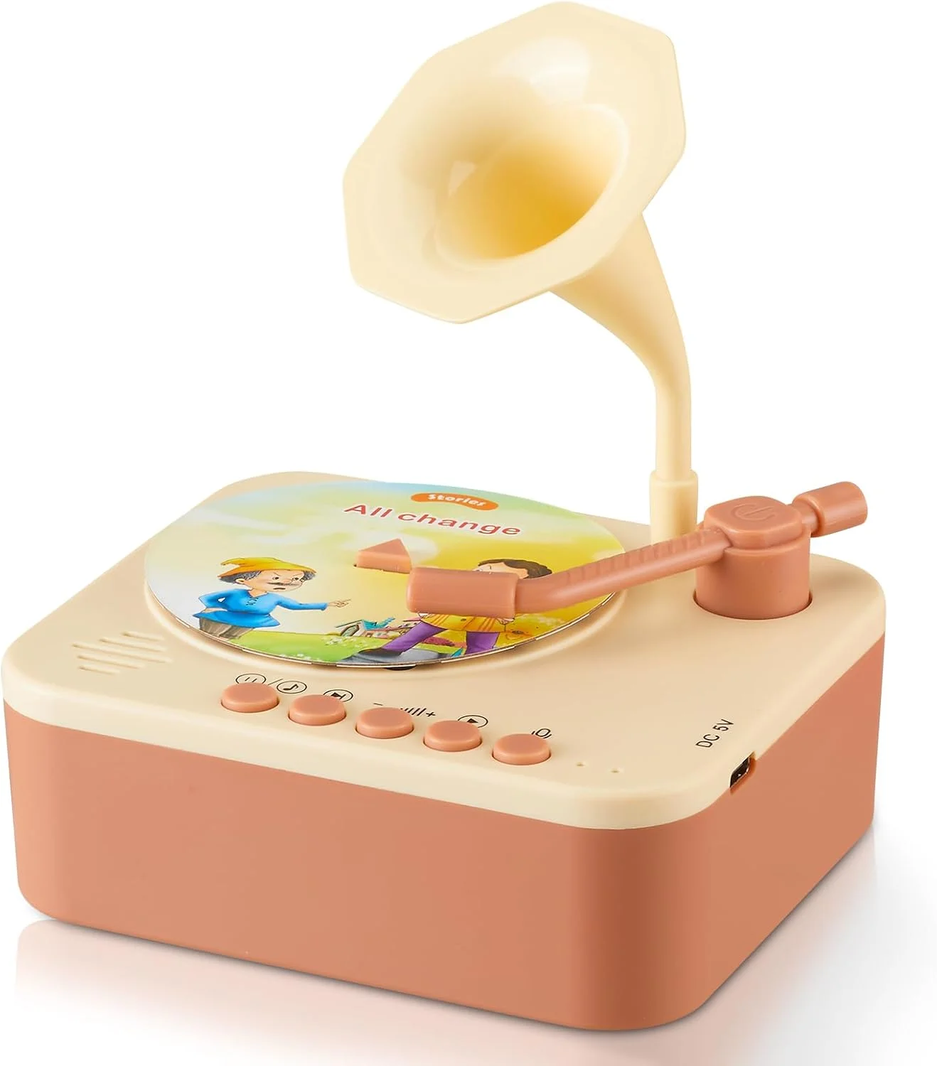 Phonograph Audio Book Player - CPSIA CPC Certified Musical Toddle Gramophone with 99 Cards