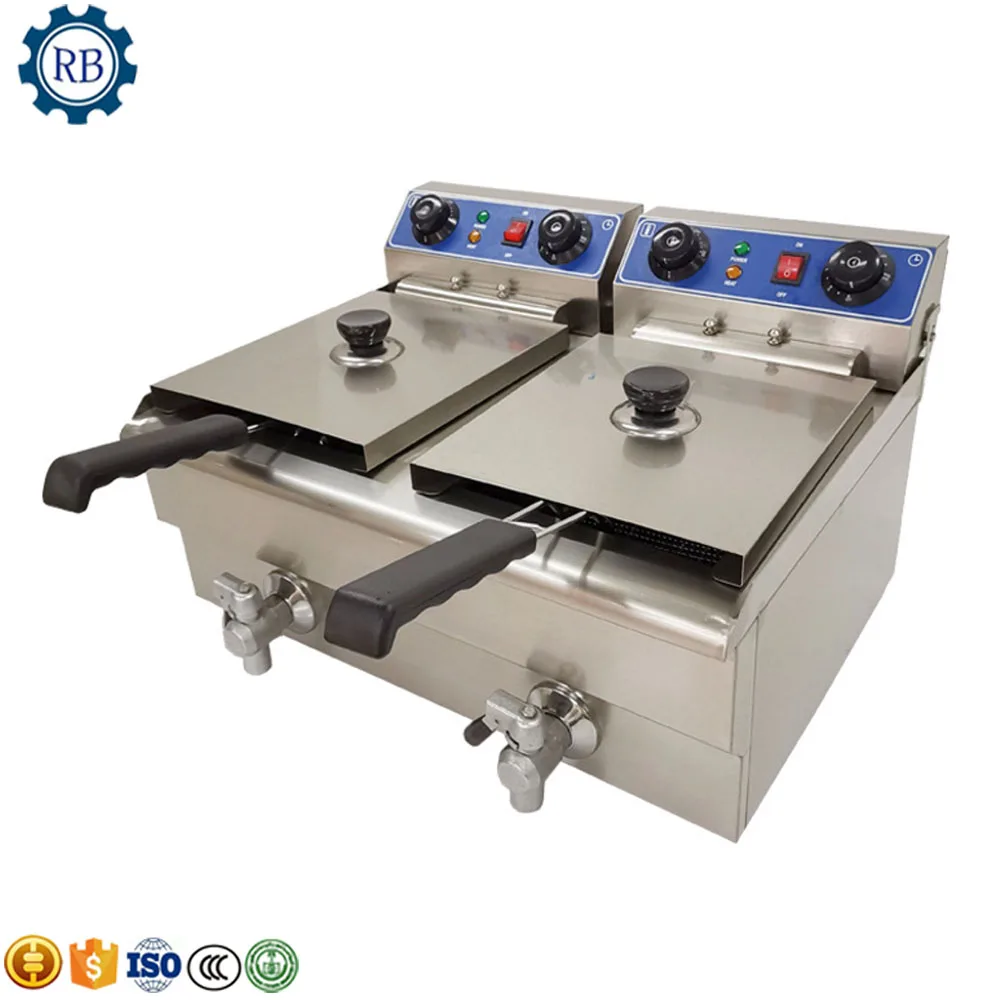 Small Table Model Chicken Frying Machine Single Tank Electric Heated Chicken Wings Fryer Potato Chips Frying Stove for Home
