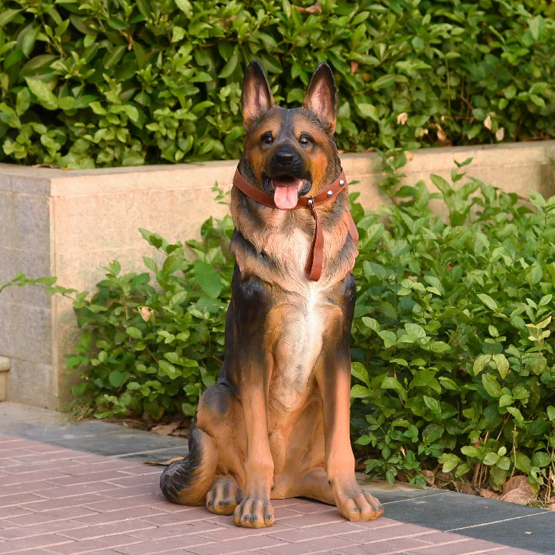 ドイツシェパード犬フィギュリン 56*51*84cm ガーデン装飾 オブジェ