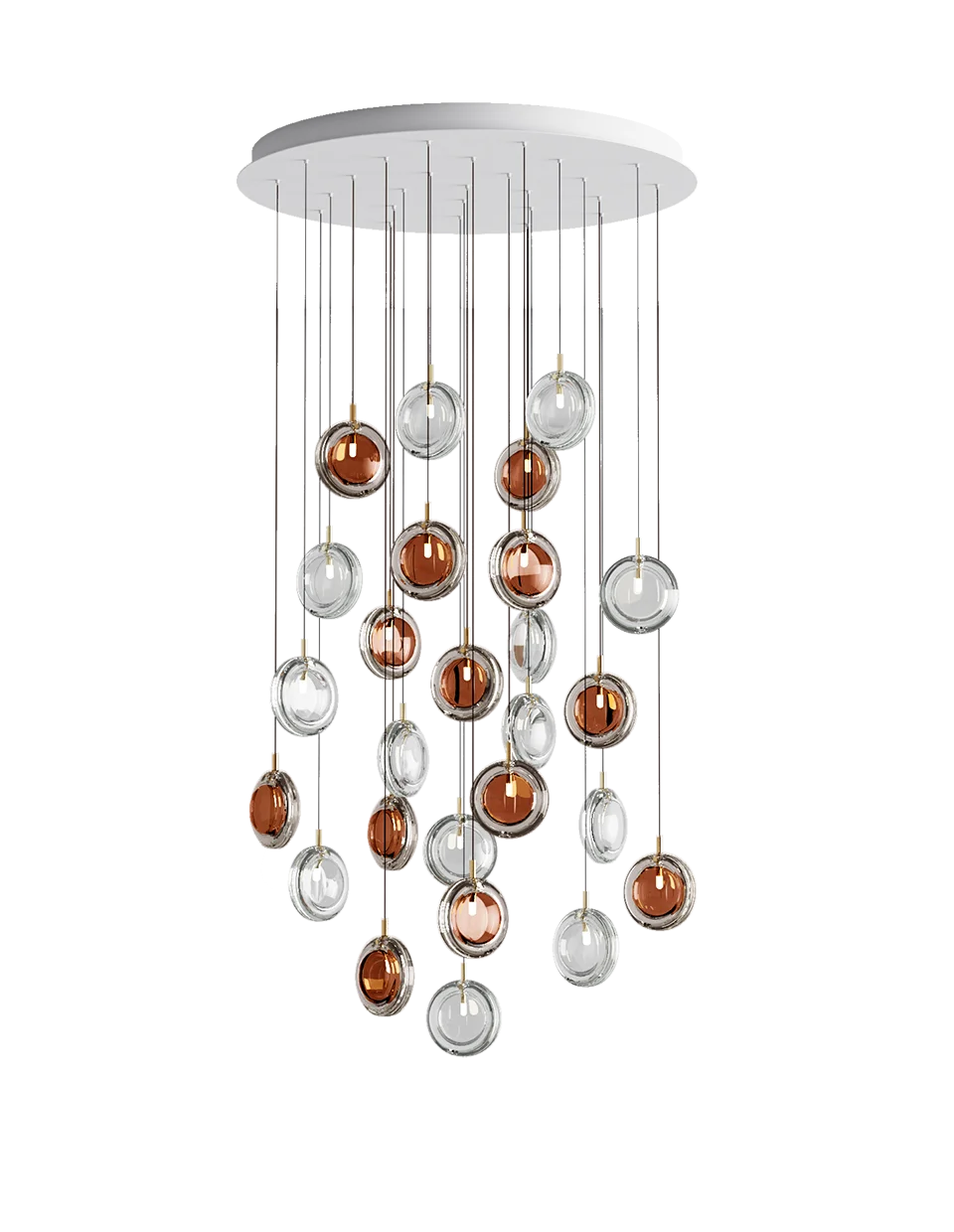 Custom High Ceilling Villa Staircase LED Lighting Long Hanging Lamp Decoration chandelier Lights Commercial Hall Pendant Light