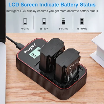 KingMa 2000mah NP-FZ100 Lithium Ion Batteries and Usb-c Charging Charger Kit for Sony Camera detail image