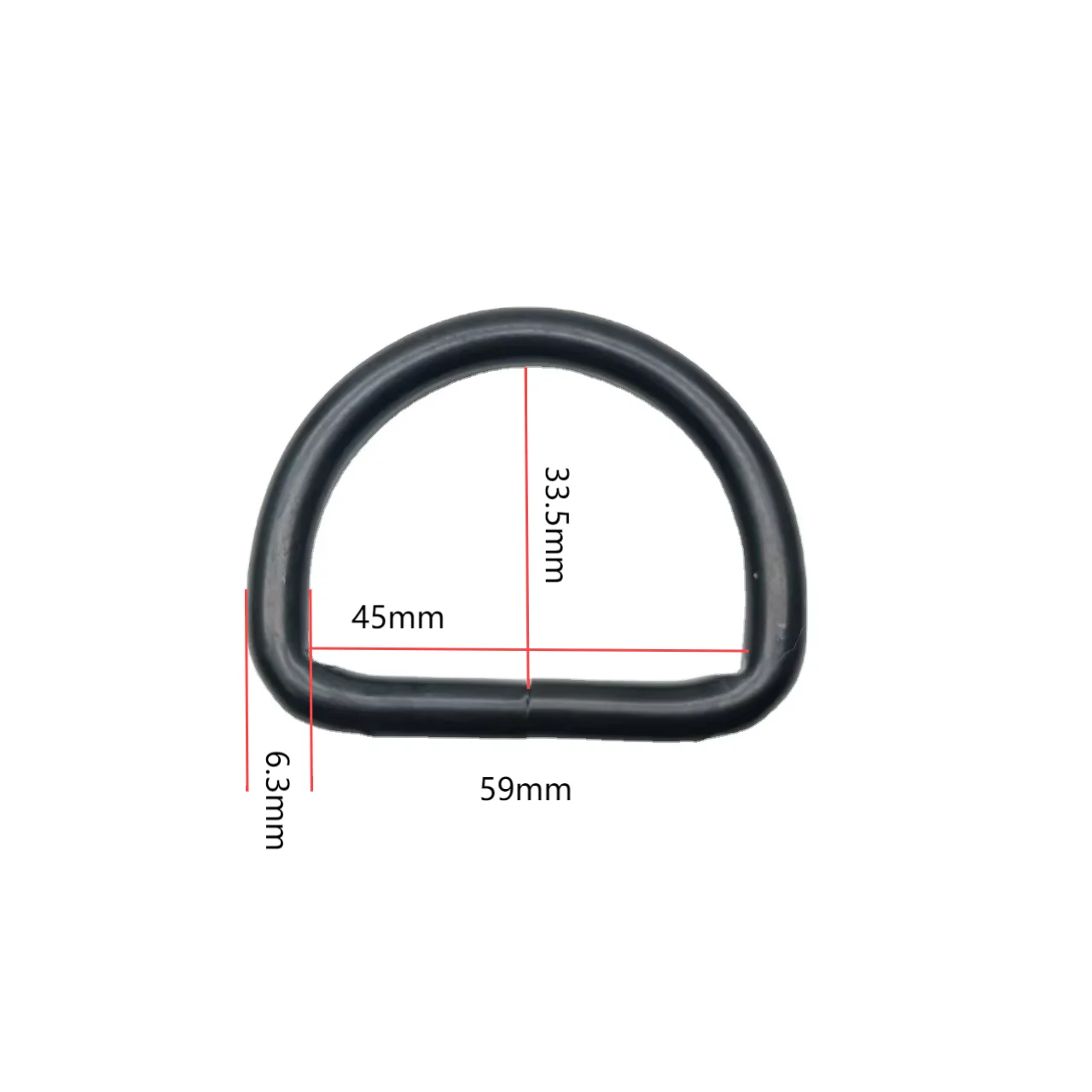 Wholesale 6MM Steel D Ring Welded D Shaped Rings for Handbag Accessories/Dog Collar