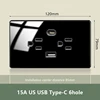 EE. UU.-USB C 2.1A-Negro