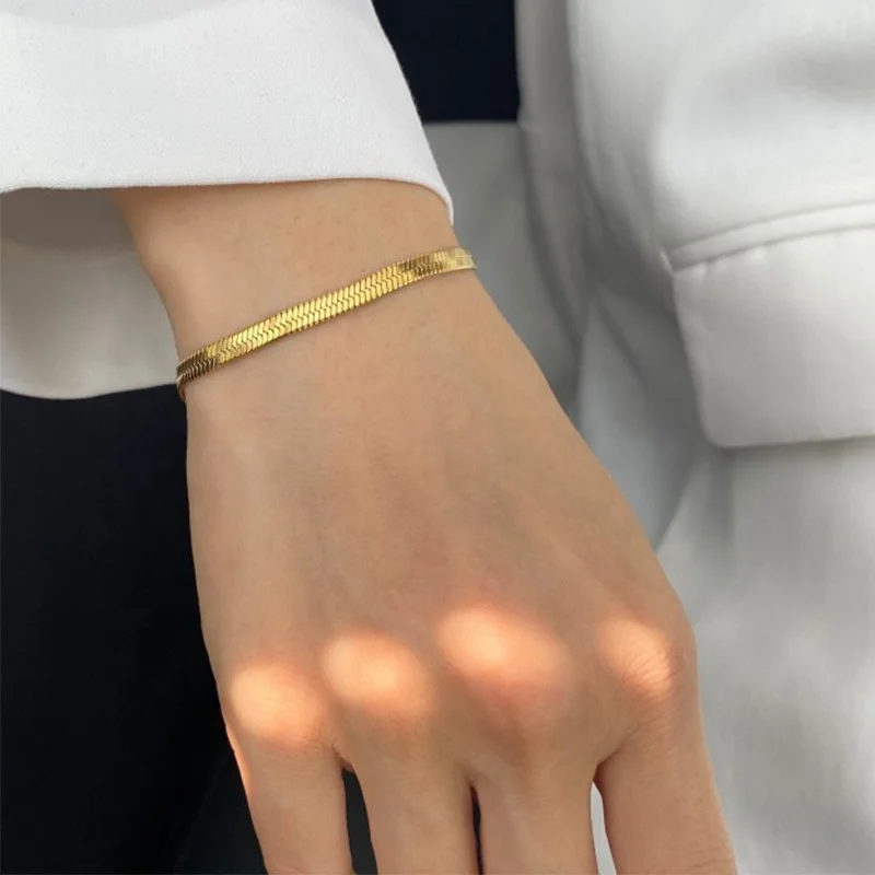 Braccialetti a catena in filigrana d'argento regolabili piccoli minimalisti da d