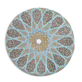 Mandala print round rug living room rug