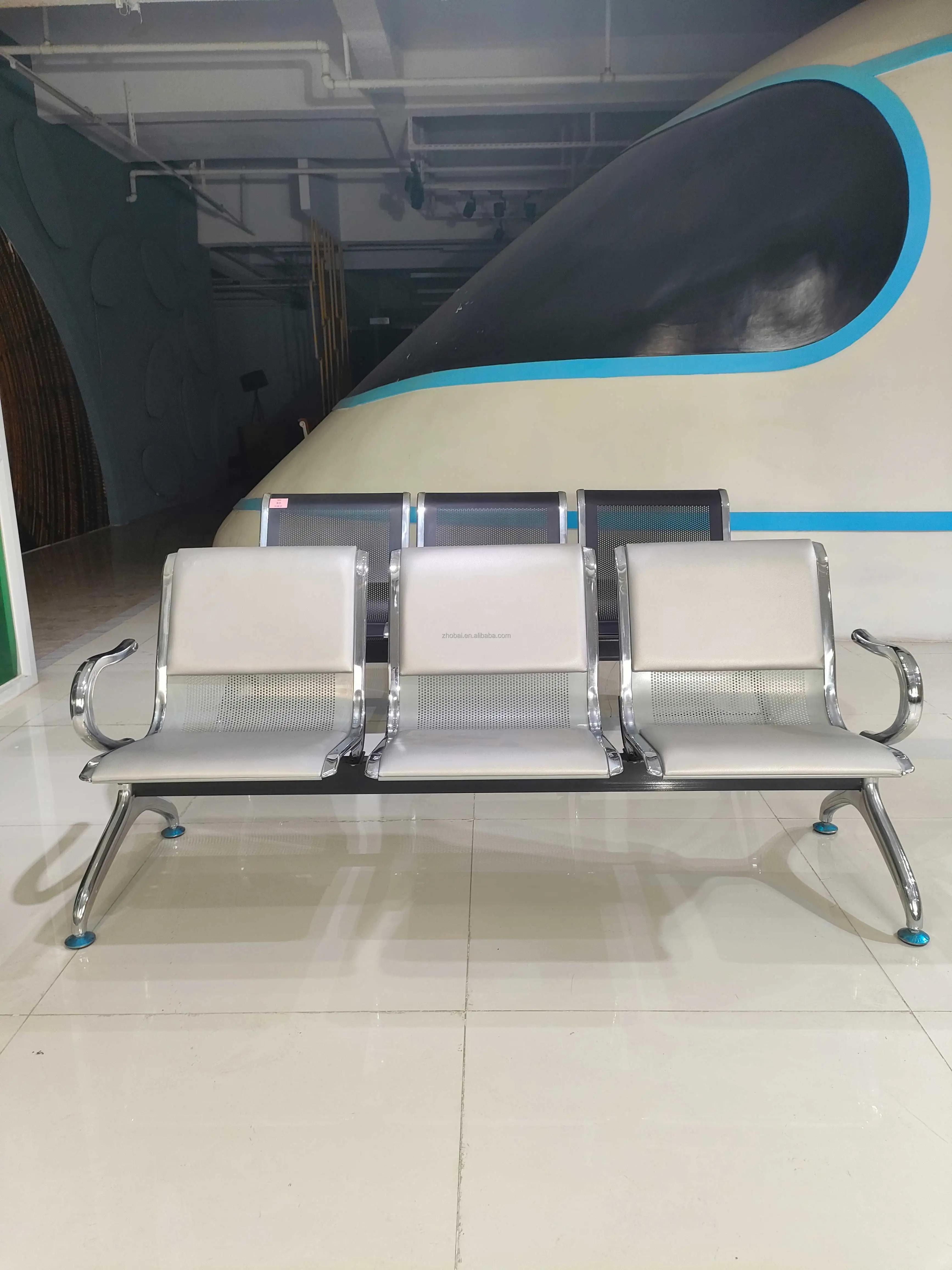 High Quality Customized Modern 1-5 Seat PU Aluminum Alloy Hospital Waiting Chairs 5-Year Warranty for School Gym Clinic Dental 5