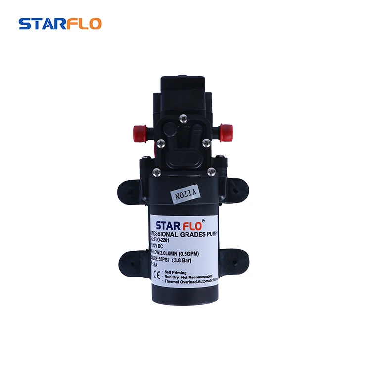 STARFLO 12 Volt 24 Volt DC Diaphragm Water Pump RV Sprayer Agriculture 2LPM Diaphragm Pump for Sprayer