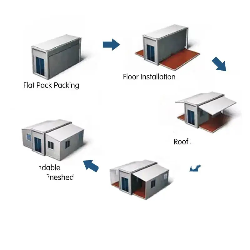 Movable Expandable Shipping Container Frame House Prefabricated Prefab ...