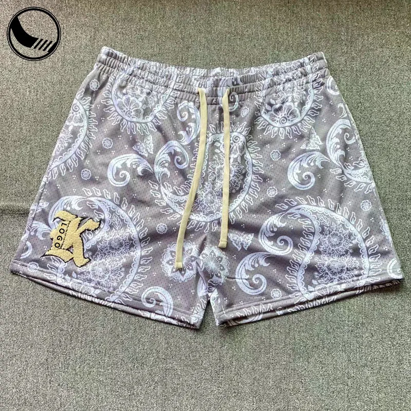 Summer Sublimation Printed Blank Polyester Gym Beach Swim Jogger Gym Men's Basketball Custom Mesh Shorts For Men359_voghion.com