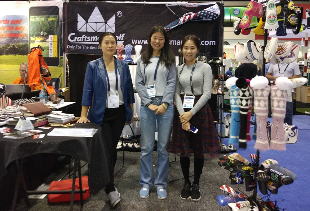 Custom Embroidery Pu Closure Blade Putter Cover Golf Headcover