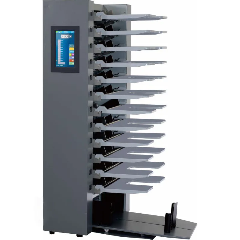 Sheet Collating Machine 12 Bin Touch Screen Digital Paper Sheet Collator Collating Gathering ...