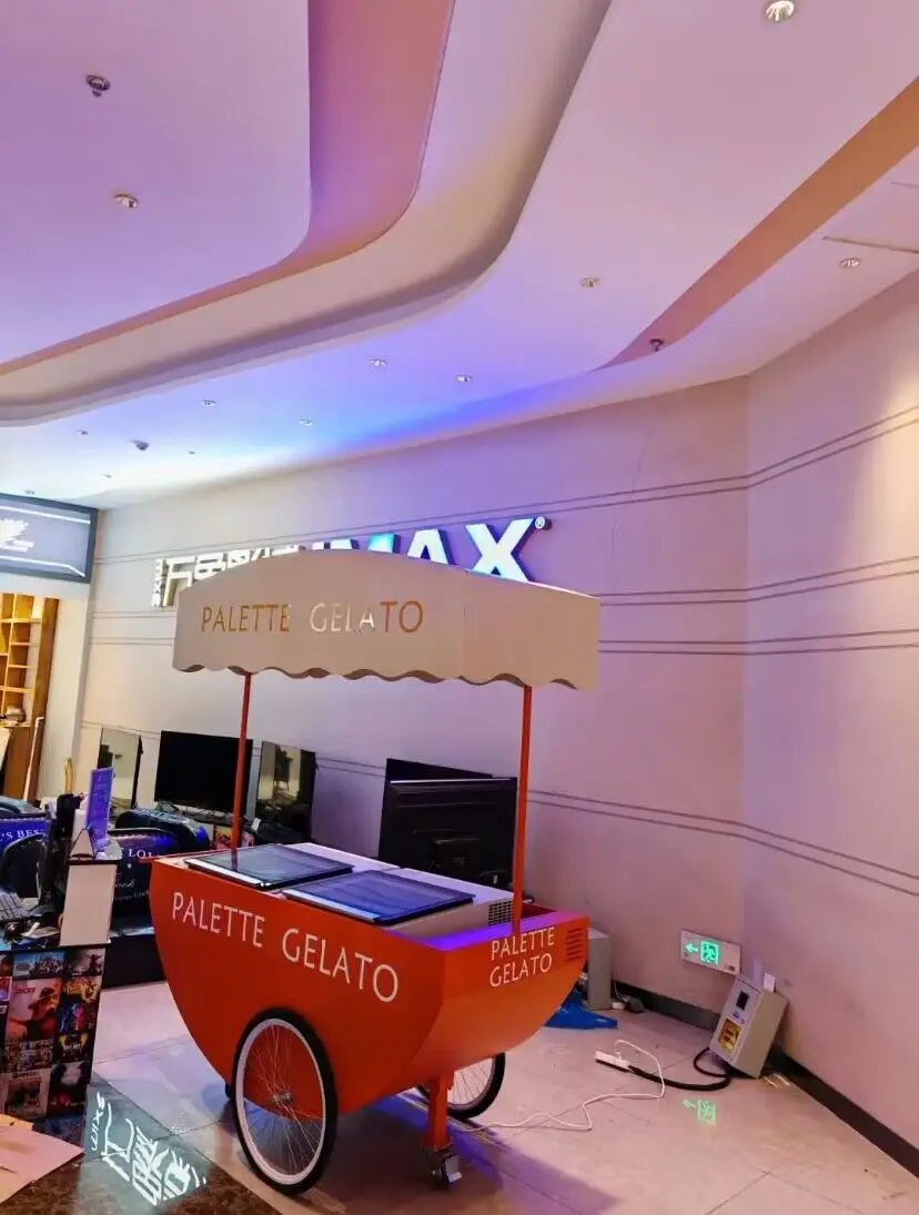 Food Bike Selling Coffee/Fast Food/Drink Street Food Cart Delivery Bike  Tricycle Cart