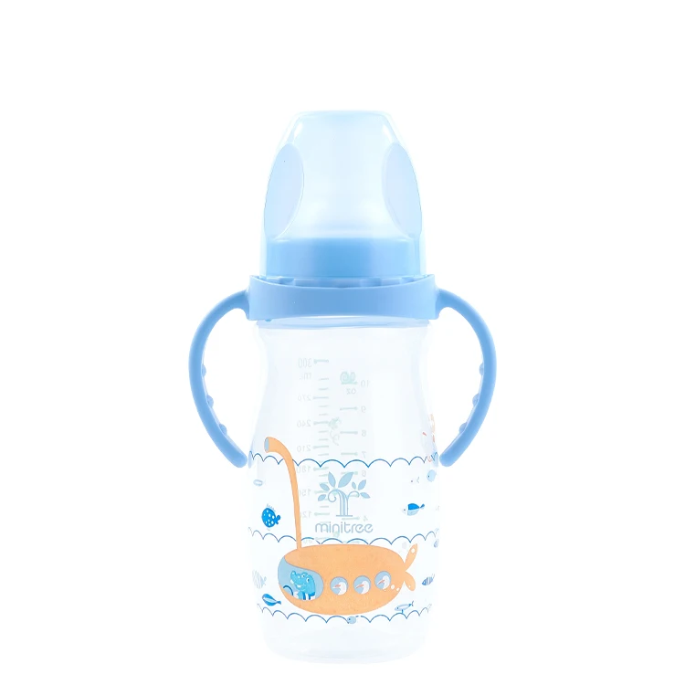 Minitree Factory Direct Sales 10oz BPA Free PP Baby Feeding Bottle With Food Grade Nipple for Newborns