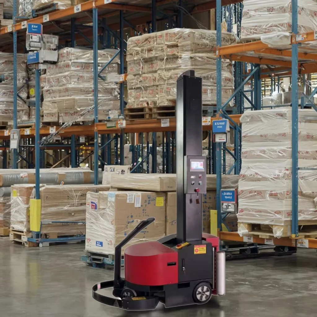 Large Pallet Size Automatic Mobile Robot Pallet Stretch Film Wrapper Machine Pallet Stretch Wrapping Machine Robot with CE