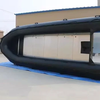9m Germany Valmex PVC/ French Orca Hypalon Material Folding Inflatable Fishing Boat with ALuminum Floor