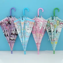 Children'S Creative 3d Cartoon Cute Diy Characters Boy Girls Kids Gifts Long Handle Straight Security Umbrella For Sale
