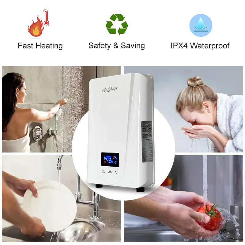 Constant Temperature Simple Operation Smart Tankless Electric Geyser  Bathroom Small Shower Hot Instant Water Heater for Shower