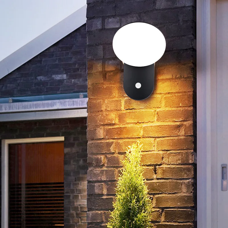 LED outdoor wall lamp waterproof garden lamp exterior wall terrace balcony gate sensor wall lamp