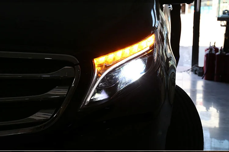 Emark Approved BiLED Projector Lens Headlight for 2014 W447 Vito