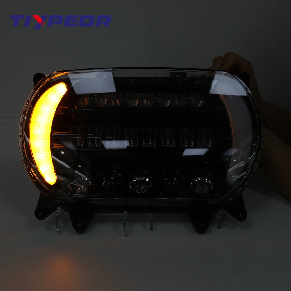 product tiypeor led motorcycle projection headlight drl turn signal lights for harley road glide 2015 2020 lighting system headlamp-4