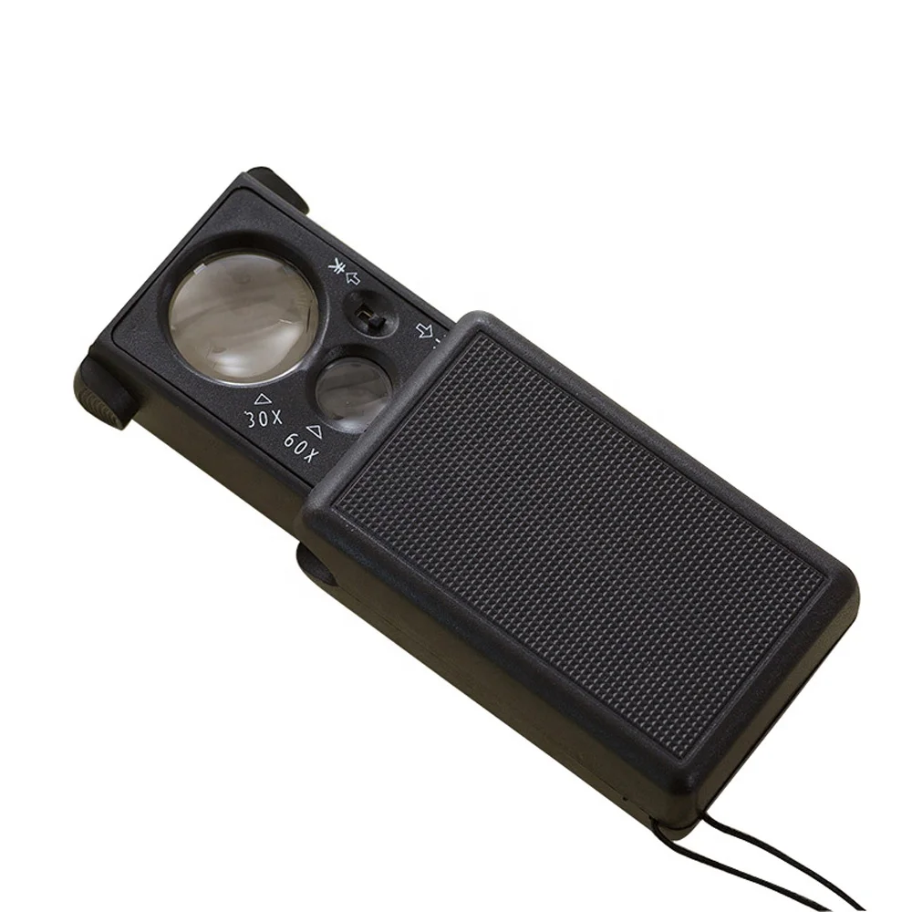 Лупа для ювелирных изделий с увеличительным стеклом UV 30X 60X