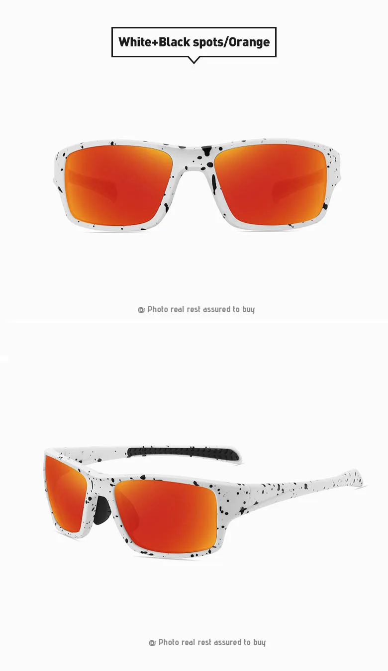 2024 Windproof Pc Square Riding Glasses Cycling Biking Sunglasses Blue