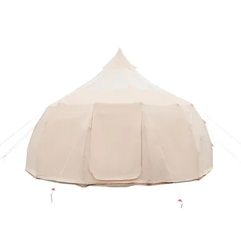SHINECRAVE Bell Tent Rain Fly With Stove Jack & Vents – Waterproof PU5000 Cover For 16.5ft (5m) Tents, 4-Season
