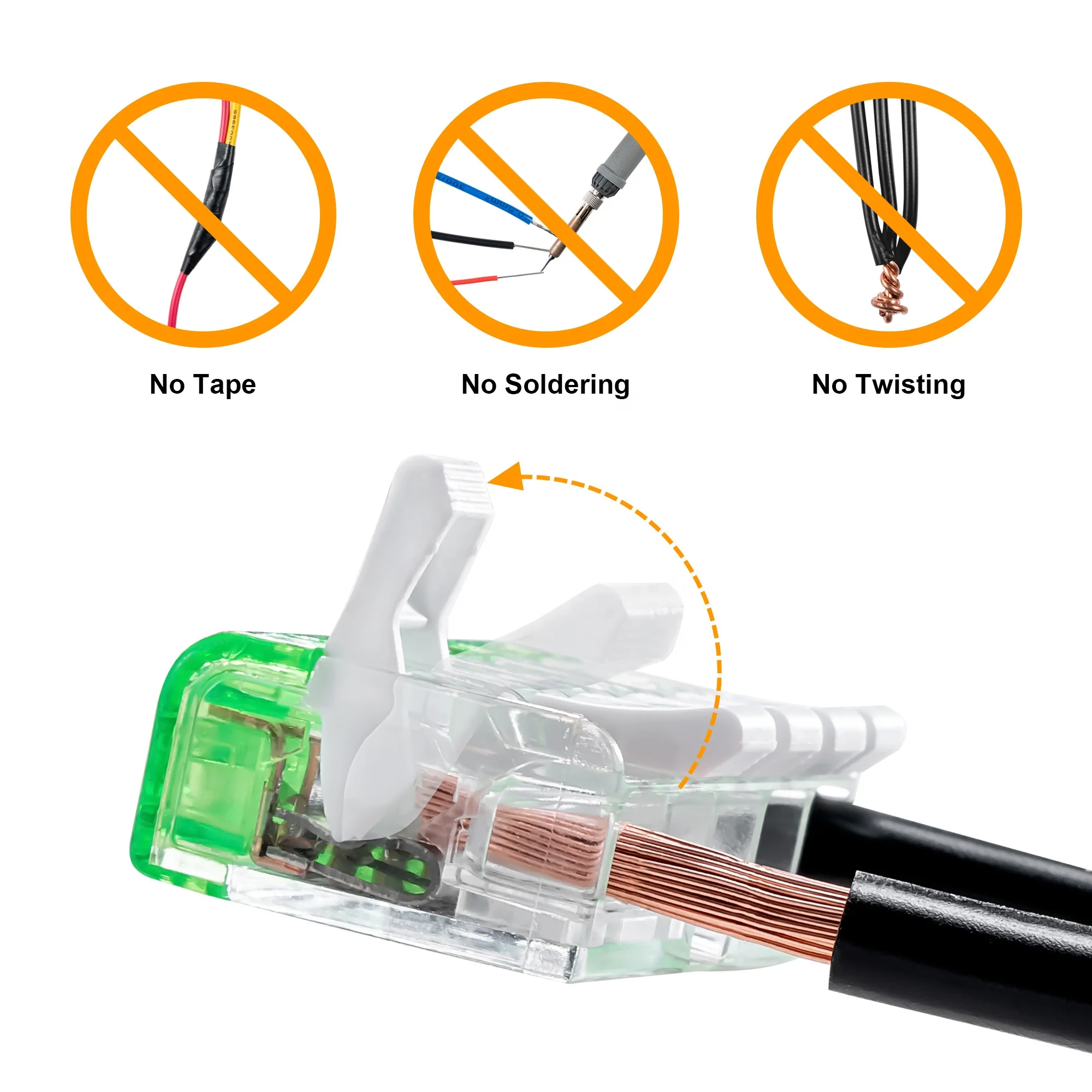 Krealux BELEKS 450V 32A Quick Connector for Easy Wire Connection, Tool-Free Installation